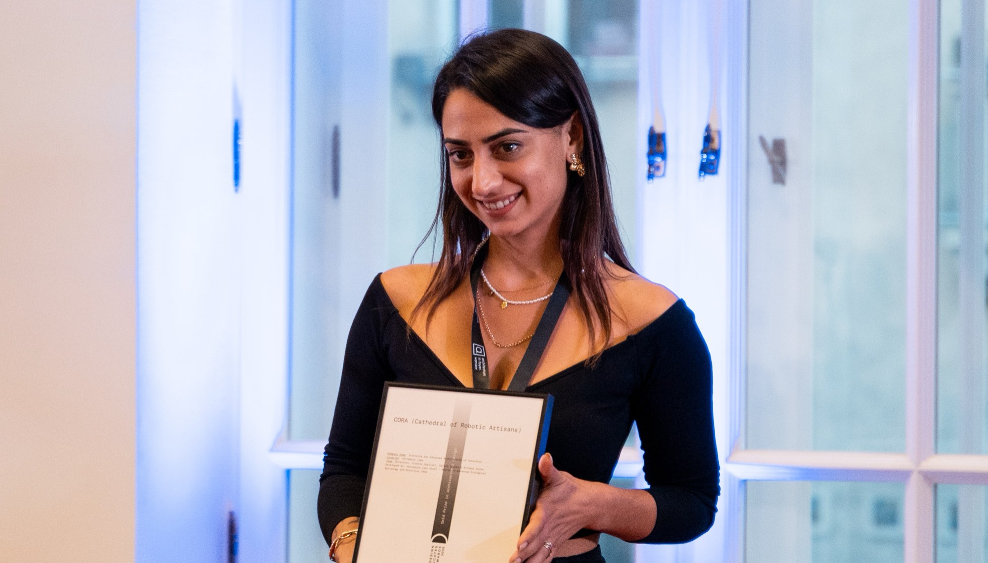 CORA, Cathedral of Robotic Artisans — a laureate with the certificate