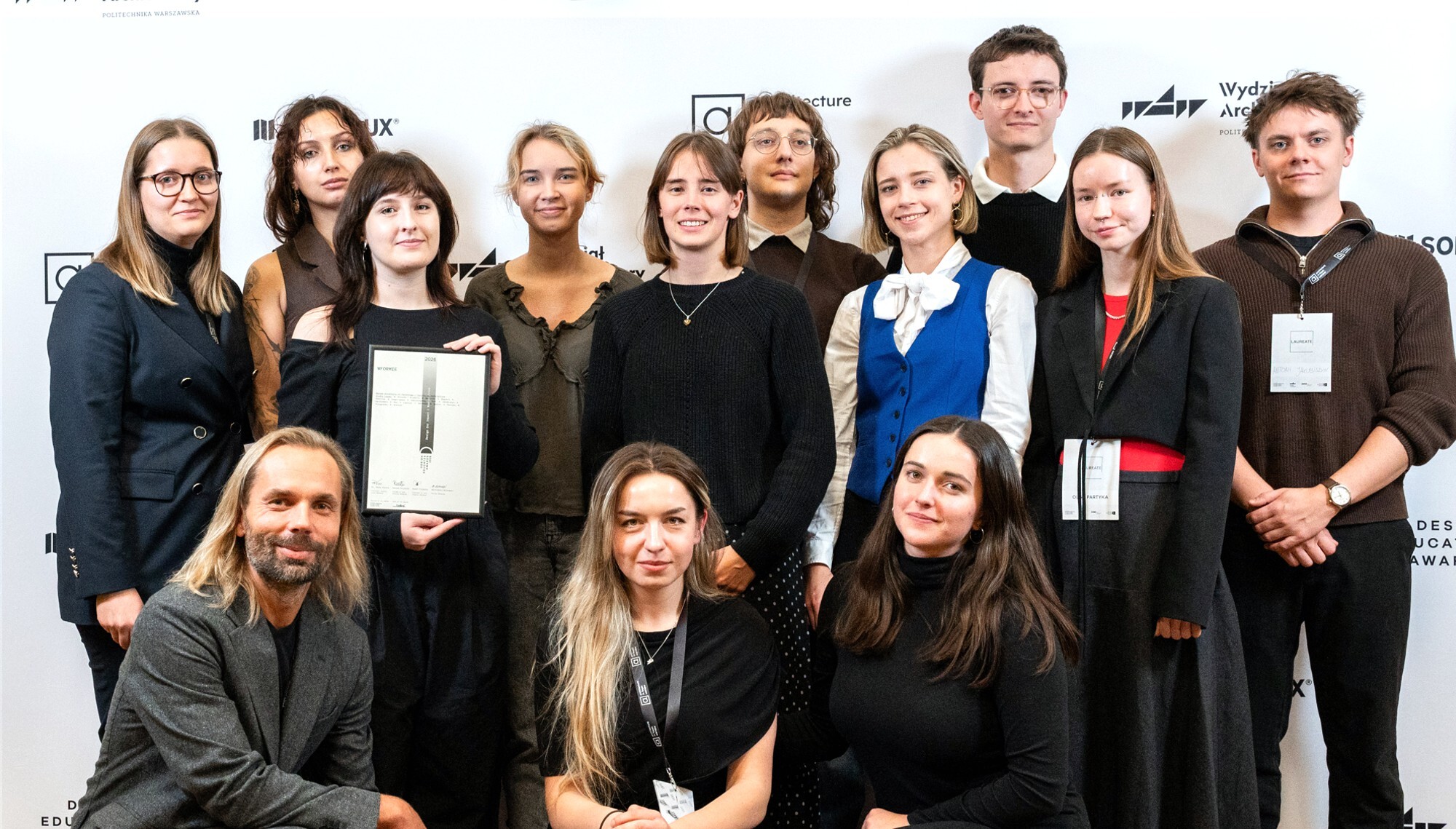 WFORMIE — the student team from the Warsaw University of Technology with its certificate